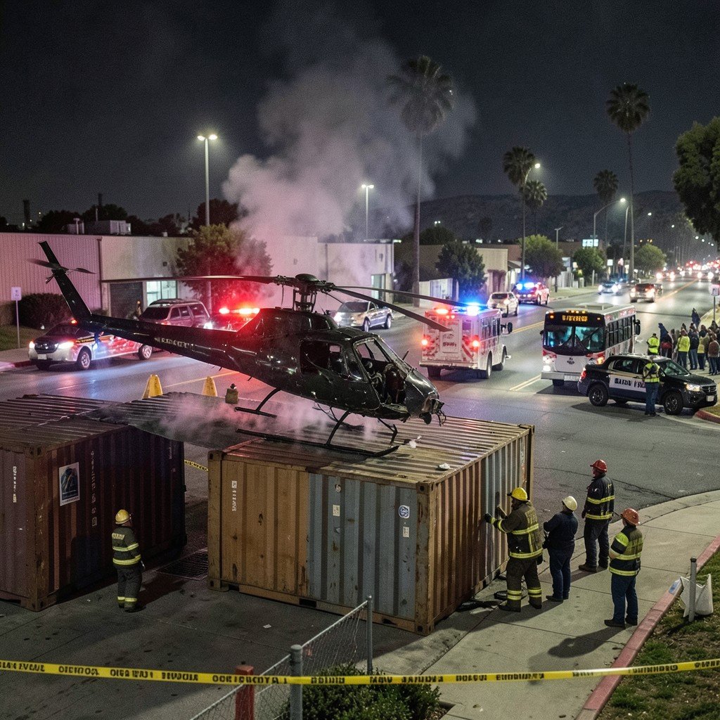Helicopter Crash in Los Angeles Kills Three Covering Bus Accident