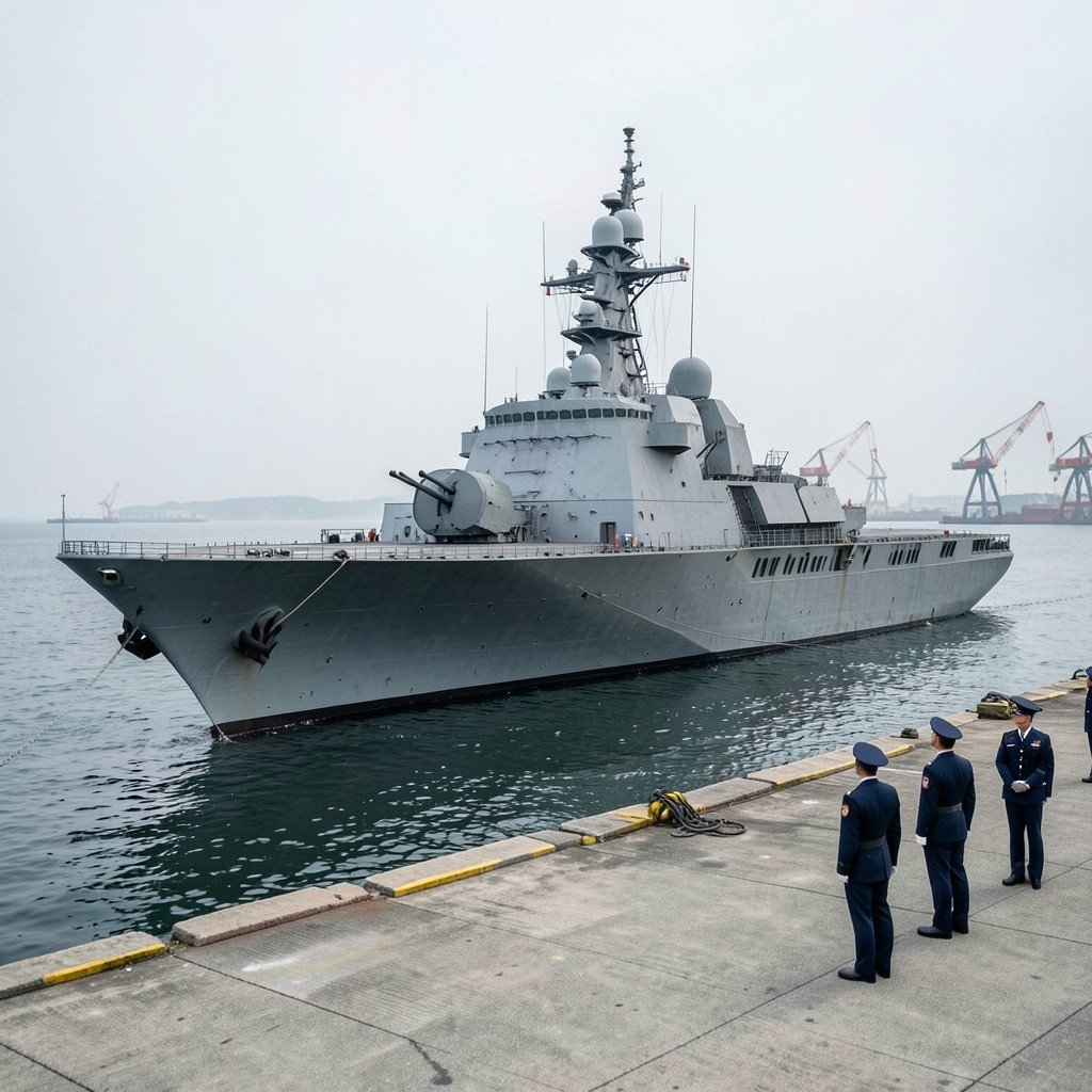 North Korea Commissions Kang Kon Warship as Kim Jong Un Cites Threats