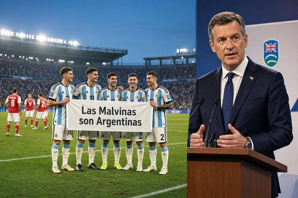 FIFA urged to probe Argentina Falklands banner