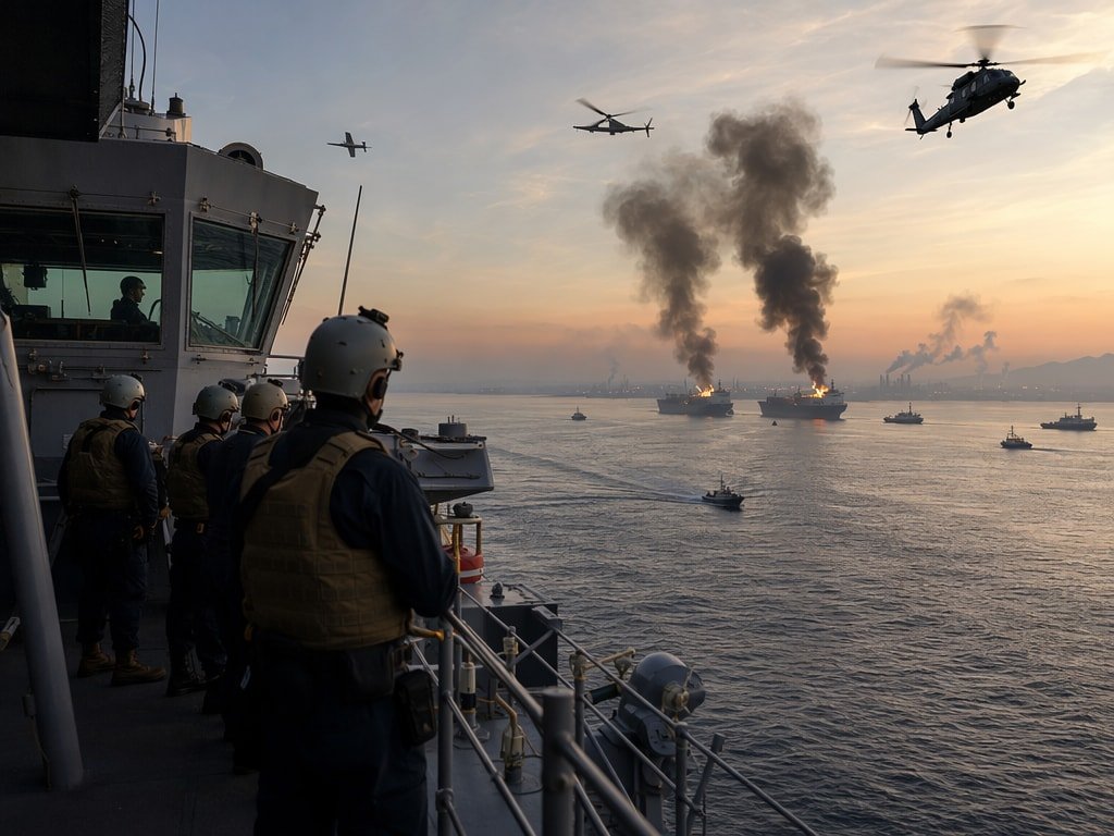 US strikes Iran as IRGC reports Hormuz tanker fires