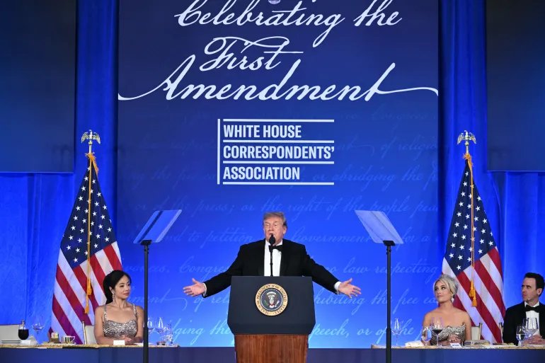 Trump Returns to Rescheduled WH Correspondents Dinner After Attempt